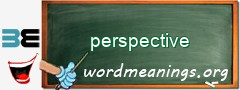 WordMeaning blackboard for perspective